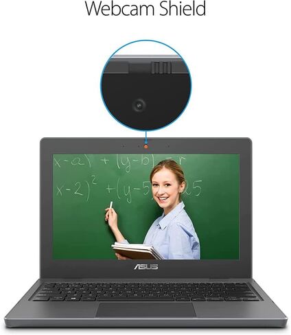 ASUS 2022 11.6" HD Business Laptop, Intel Celeron N4500 Processor, 4GB RAM, 64GB eMMC , Webcam, Intel HD Graphics 500, Bluetooth, Windows 10 Pro, Dark Grey, 32GB SnowBell USB Card in Saudi Arabia