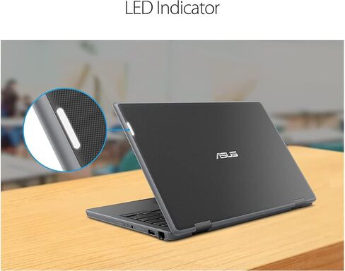 ASUS 2022 11.6" HD Business Laptop, Intel Celeron N4500 Processor, 4GB RAM, 64GB eMMC , Webcam, Intel HD Graphics 500, Bluetooth, Windows 10 Pro, Dark Grey, 32GB SnowBell USB Card in Saudi Arabia