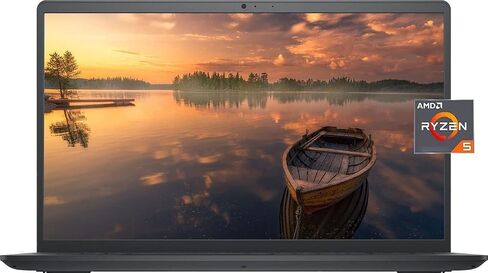 Dell 2023 Newest Inspiron Laptop, 15.6 Inch Display, AMD Ryzen 5 3450U Processor, 16GB RAM, 1TB SSD, AMD Radeon Vega 8 Graphics, Wi-Fi, Webcam, Windows 11 Home in S Mode, Bundle with JAWFOAL in Saudi Arabia