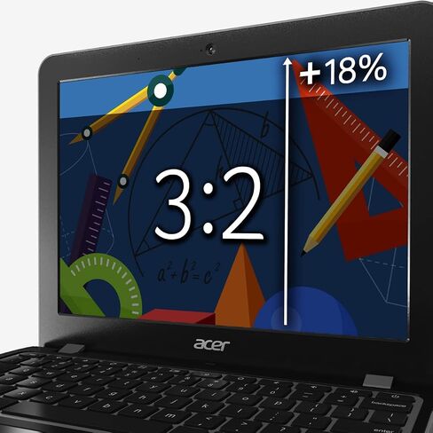 كمبيوتر محمول Acer Chromebook 512، شاشة HD 12 بوصة، معالج Intel ثنائي النواة، ذاكرة الوصول العشوائي DDR4 سعة 4 جيجابايت، eMMC سعة 32 جيجابايت، WiFi 5، نظام تشغيل Chrome، حزمة مع JAWFOAL in Saudi Arabia