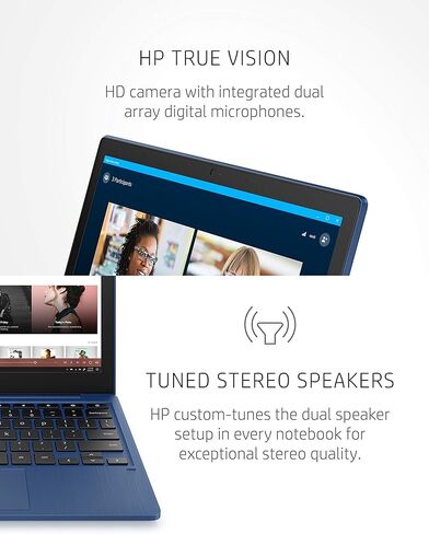HP لابتوب كروم بوك 11 انش - عمر بطارية يصل الى 15 ساعة - ميديا تيك - MT8183 - ذاكرة رام 4 جيجا - ذاكرة اي ام ام سي 32 جيجا - شاشة HD 11.6 انش - مع نظام تشغيل كروم - (11a-na0021nr، موديل 2020، ابيض in Kuwait