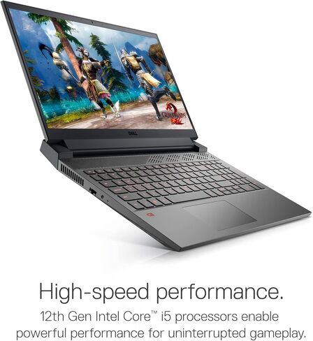 لاب توب ديل G15 5520 للألعاب - شاشة 15.6 بوصة فل اتش دي 120 هرتز، كور i5-12500H، رام 8 جيجا DDR5، 512 جيجا اس اس دي، نفيديا RTX 3050 4 جيجا GDDR6، انتل واي فاي 6، ويندوز 11 هوم - رمادي داكن in Saudi Arabia