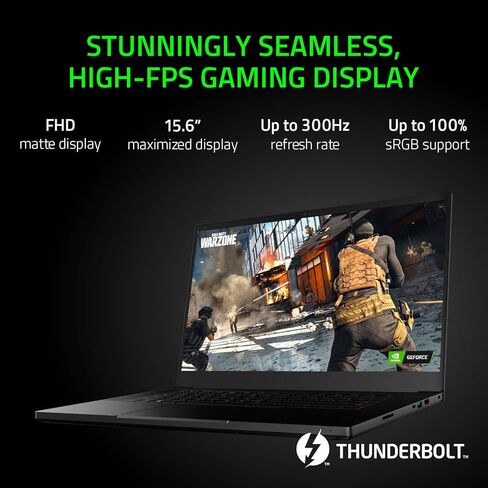 كمبيوتر محمول للألعاب Razer Blade 15 Base 2020: Intel Core i7-10750H 6-Core، NVIDIA GeForce GTX 1660 Ti، 15.6 بوصة FHD 1080p 120 هرتز، 16 جيجابايت ذاكرة وصول عشوائي، 256 جيجابايت SSD، ألومنيوم CNC، إضاءة Chroma RGB، أسود، Windows 10 Home in Kuwait