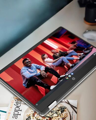 كمبيوتر محمول HP Chromebook x360 14a 2 في 1، معالج Intel Pentium Silver N5000، ذاكرة الوصول العشوائي 4 جيجابايت، 64 جيجابايت eMMC، شاشة HD 14 بوصة، نظام تشغيل Chrome مع كاميرا ويب وميكروفونات مزدوجة، العمل، اللعب، عمر بطارية طويل (14a-ca0022nr، 2021) in Kuwait