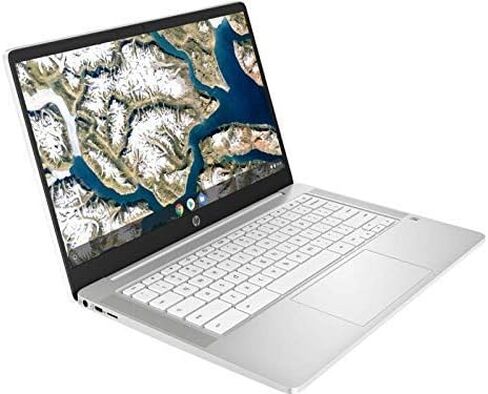 HP Chromebook - 14a-na0022od 14 بوصة Intel Pentium Silver N5030 1.1 جيجا هرتز Intel UHD Graphics 605 4 جيجا بايت رام 64 جيجا بايت eMMC Chrome OS BT كاميرا ويب بيضاء سيراميك (متجدد) in Kuwait