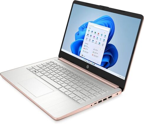 HP Laptop 14-DQ0054DX 14" Intel Celeron N4120, Intel UHD Graphics 600, 4GB DDR4 RAM, 64GB eMMC Storage, Windows 11 Home in S Mode, Pale Rose (Renewed) in Saudi Arabia