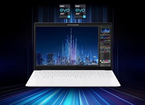 كمبيوتر محمول Samsung Galaxy Book Pro Intel Evo Platform شاشة AMOLED مقاس 15.6 بوصة، معالج Intel Core i7 من الجيل الحادي عشر، ذاكرة 16 جيجابايت، 512 جيجابايت SSD، بطارية طويلة الأمد، أزرق غامض in Saudi Arabia