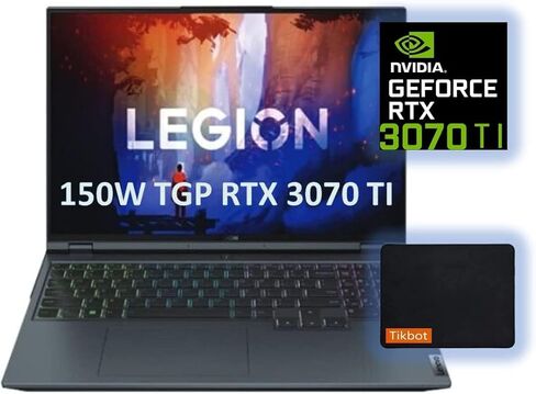 Lenovo Legion 5 Pro 16 بوصة 165 هرتز QHD 500 نيت، كمبيوتر محمول للألعاب، AMD Ryzen 9-6900HX، 32 جيجابايت DDR5 RAM 1 تيرابايت SSD، RTX 3070 Ti 8 جيجابايت GDDR6 TGP 150W، مع لوحة ماوس in Saudi Arabia