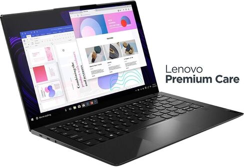 لينوفو نوت بوك ايديا باد سليم 9 بشاشة لمس 14 انش 4K UHD ومعالج انتل كور i7-1165G7 بتردد 2.80GHz وذاكرة RAM 16GB وSSD 512GB وويندوز 10 برو، اسود شادو in Saudi Arabia