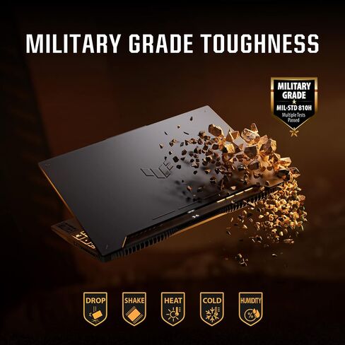 ASUS TUF Gaming F17 (2023) كمبيوتر محمول للألعاب، شاشة 17.3 بوصة FHD 144 هرتز، GeForce RTX 3050، Intel Core i5-12500H، 16 جيجابايت DDR4، 512 جيجابايت PCIe SSD، Wi-Fi 6، Windows 11، FX707ZC-ES53 in Kuwait