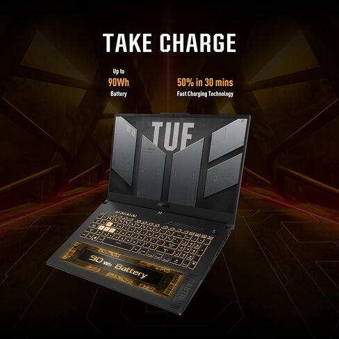 ASUS TUF Gaming F17 (2023) كمبيوتر محمول للألعاب، شاشة 17.3 بوصة FHD 144 هرتز، GeForce RTX 3050، Intel Core i5-12500H، 16 جيجابايت DDR4، 512 جيجابايت PCIe SSD، Wi-Fi 6، Windows 11، FX707ZC-ES53 in Kuwait