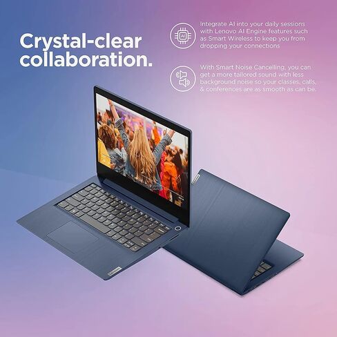 Lenovo 2022 IdeaPad 3 14 بوصة FHD كمبيوتر محمول 10-Core 12th Intel Core i5-1235U Iris Xe Graphics 16GB DDR4 512GB NVMe SSD قارئ بصمات الأصابع لوحة مفاتيح بإضاءة خلفية WiFi 6 Windows 11 Pro w/ RATZK 32GB USB in Saudi Arabia