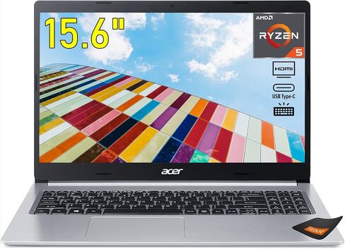 جهاز كمبيوتر محمول Acer Aspire 5 مقاس 15.6 بوصة FHD IPS رفيع وخفيف الوزن، 6 نوى AMD Ryzen 5 5500U AMD Radeon Graphics WiFi 6 لوحة مفاتيح بإضاءة خلفية USB Type-C عمر بطارية يصل إلى 11 ساعة Windows 11 مع لوحة ماوس (ذاكرة الوصول العشوائي 8 جيجابايت | 256 جيج in Saudi Arabia