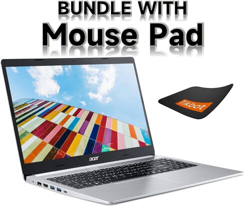 جهاز كمبيوتر محمول Acer Aspire 5 مقاس 15.6 بوصة FHD IPS رفيع وخفيف الوزن، 6 نوى AMD Ryzen 5 5500U AMD Radeon Graphics WiFi 6 لوحة مفاتيح بإضاءة خلفية USB Type-C عمر بطارية يصل إلى 11 ساعة Windows 11 مع لوحة ماوس (ذاكرة الوصول العشوائي 8 جيجابايت | 256 جيج in Saudi Arabia