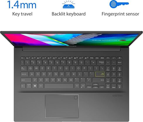 ASUS VivoBook 15 K513 Thin & Light Laptop, 15.6" FHD Display, Intel i7-1165G7 CPU, NVIDIA GeForce MX350, 16GB RAM, 512GB PCIe SSD, Fingerprint Reader, Windows 10 Home, Indie Black, K513EQ-PB79 in Saudi Arabia