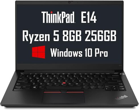 Lenovo ThinkPad E14 Gen 2 14" FHD IPS (8GB RAM, 256GB SSD, AMD 6-Core Ryzen 5-4500U(Beat i7-1165G7)) Business Laptop, Long Battery, Anti-glare, Type-C (DP and Charge), Webcam, Win 10 / Win 11 Pro in Saudi Arabia