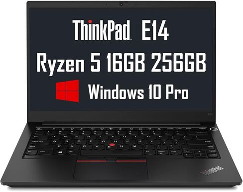 Lenovo ThinkPad E14 Gen 2 14" FHD IPS (16GB RAM, 256GB SSD, AMD 6-Core Ryzen 5-4500U(Beat i7-1165G7)) Business Laptop, Long Battery, Anti-glare, Type-C (DP and Charge), Webcam, Win 10 / 11 Pro in Saudi Arabia