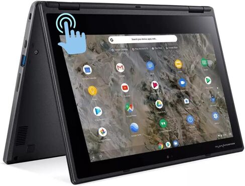 أحدث جهاز كمبيوتر محمول Acer Chromebook مقاس 11.6 بوصة يعمل باللمس 2 في 1 لطلاب الأعمال، شاشة عالية الدقة AMD_A6-9220C ذاكرة وصول عشوائي سعتها 4 جيجابايت وذاكرة فلاش 32 جيجابايت USB-C، Wi-Fi 5، كاميرا ويب، ChromeOS، بلوتوث، دعم AimCare لمدة أسبوع in Saudi Arabia