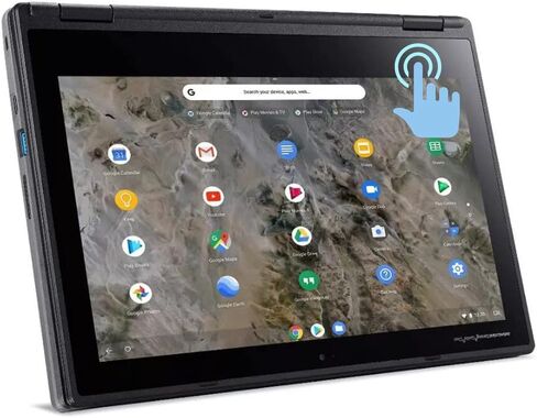 أحدث جهاز كمبيوتر محمول Acer Chromebook مقاس 11.6 بوصة يعمل باللمس 2 في 1 لطلاب الأعمال، شاشة عالية الدقة AMD_A6-9220C ذاكرة وصول عشوائي سعتها 4 جيجابايت وذاكرة فلاش 32 جيجابايت USB-C، Wi-Fi 5، كاميرا ويب، ChromeOS، بلوتوث، دعم AimCare لمدة أسبوع in Saudi Arabia