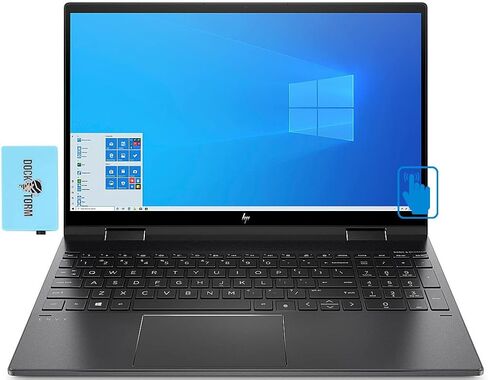 كمبيوتر محمول HP Envy x360 2 في 1، شاشة لمس 15.6 بوصة FHD IPS (Ryzen 5 5500U، ذاكرة الوصول العشوائي 8 جيجابايت، 1 تيرابايت PCIe SSD، بصمة الإصبع، قلم إمالة MPP2.0، مكبرات صوت B&O، KYB بإضاءة خلفية، واي فاي 6، BT 5.2، كاميرا ويب عالية الدقة، Win11H) ث/المح in Saudi Arabia