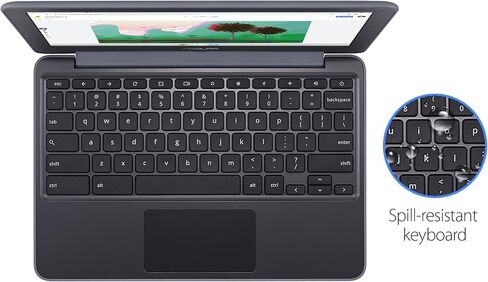 ASUS 2022 أحدث كمبيوتر محمول Chromebook، شاشة 11.6 بوصة عالية الدقة، معالج MediaTek رباعي النواة، ذاكرة الوصول العشوائي 4 جيجابايت، 32 جيجابايت eMMC، بطاقة MicroSD 128 جيجابايت، 180 درجة، رمادي داكن، تعليم، نظام تشغيل Chrome، حزمة مع JAWFOAL in Saudi Arabia