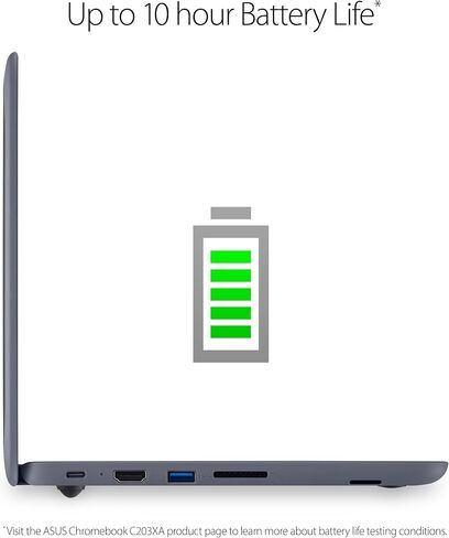 ASUS 2022 أحدث كمبيوتر محمول Chromebook، شاشة 11.6 بوصة عالية الدقة، معالج MediaTek رباعي النواة، ذاكرة الوصول العشوائي 4 جيجابايت، 32 جيجابايت eMMC، بطاقة MicroSD 128 جيجابايت، 180 درجة، رمادي داكن، تعليم، نظام تشغيل Chrome، حزمة مع JAWFOAL in Saudi Arabia