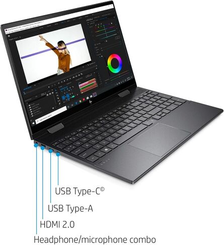HP احدث لابتوب انفي X360 2 في 1 بشاشة لمس FHD 15.6 انش ومعالج AMD الجيل الرابع ثماني النواة رايزن 7 4700U (افضل من i7-8550U) وRAM 16GB وSSD PCIe 1TB وكيبورد باضاءة خلفية وقارئ بصمات الاصابع وويندوز 10 in Kuwait