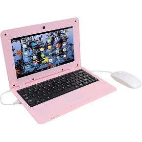 Tablets & Computers 10.1" Inch Kids Netbook Laptop, Powered by Android 6.0, Quad Core Processor, 1gb Ram, 8gb Storage, Bluetooth, WiFi, + Customized Laptop Bag,-Pink in Saudi Arabia