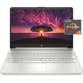 HP 15 Laptop, AMD Ryzen 3 Processor, 8 GB RAM, 256 GB SSD, 15.6" Full HD Windows 10 Home in S Mode, Lightweight Computer With Webcam and Dual Mics, Work, Study, & Gaming (15-ef1050nr, 2021)