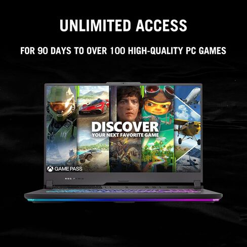 اسس لابتوب العاب روج ستريكس G17 (2023) بشاشة 17.3 انش QHD 240Hz وبطاقة عرض مرئي جيفورس RTX 4070 ومعالج AMD رايزن 9 7945HX، 16GB DDR5، 1TB PCIe SSD، واي فاي 6E، ويندوز 11، G713PI-DS94 in Saudi Arabia