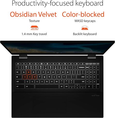 اسس كروم بوك انتربرايز فليب CM5، شاشة لمس 15.6 انش FHD، AMD رايزن 3 3250C، 64GB eMMC، 4GB، كيبورد باضاءة خلفية، تسجيل بدون لمس، نظام تشغيل كروم مع ترقية كروم انتربرايز، CM5500FDA-GN344T in Saudi Arabia