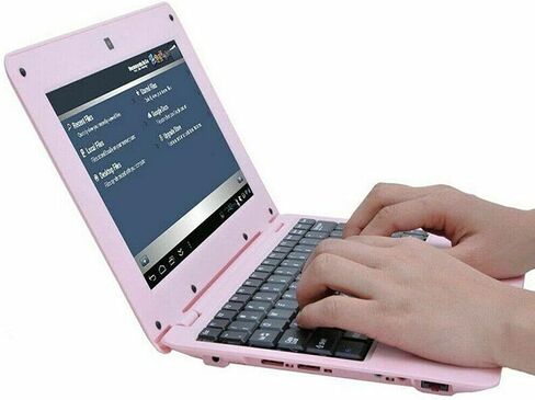 لابتوب نوت بوك للاطفال مقاس 10.1 انش يعمل بنظام اندرويد 6.0 ومعالج رباعي النواة وذاكرة RAM 1GB وذاكرة تخزين 8GB وبلوتوث وواي فاي وشنطة لابتوب مخصصة، زهري in Saudi Arabia