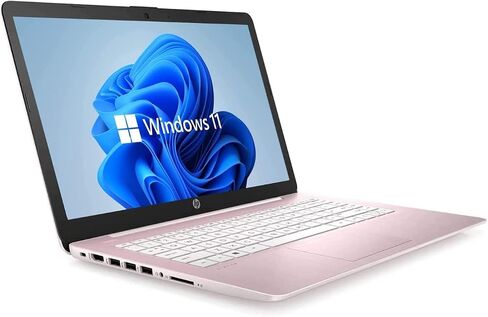 كمبيوتر محمول HP 14-cf2703ds مقاس 14 بوصة عالي الدقة (1366 × 768) Intel Celeron N4120، وIntel UHD Graphics 600، وذاكرة الوصول العشوائي DDR4 سعة 4 جيجابايت، وتخزين eMMC سعة 64 جيجابايت، ونظام التشغيل Windows 11 Home، باللون الوردي الوردي (متجدد) in Kuwait