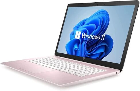 كمبيوتر محمول HP 14-cf2703ds مقاس 14 بوصة عالي الدقة (1366 × 768) Intel Celeron N4120، وIntel UHD Graphics 600، وذاكرة الوصول العشوائي DDR4 سعة 4 جيجابايت، وتخزين eMMC سعة 64 جيجابايت، ونظام التشغيل Windows 11 Home، باللون الوردي الوردي (متجدد) in Kuwait