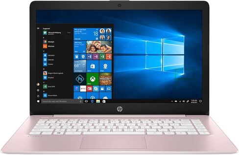 كمبيوتر محمول HP 14-cf2703ds مقاس 14 بوصة عالي الدقة (1366 × 768) Intel Celeron N4120، وIntel UHD Graphics 600، وذاكرة الوصول العشوائي DDR4 سعة 4 جيجابايت، وتخزين eMMC سعة 64 جيجابايت، ونظام التشغيل Windows 11 Home، باللون الوردي الوردي (متجدد) in Kuwait
