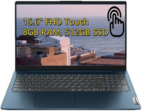 لينوفو لابتوب ايدياباد 5i بشاشة لمس FHD (1920×1080) بشاشة لمس 15.6 انش ومعالج انتل كور i5-1135G7 رباعي النواة الجيل 11 حتى 2.4GHz وذاكرة RAM 8GB وSSD 256GB وبلوتوث وHDMI وويندوز 10 هوم، ازرق in Saudi Arabia