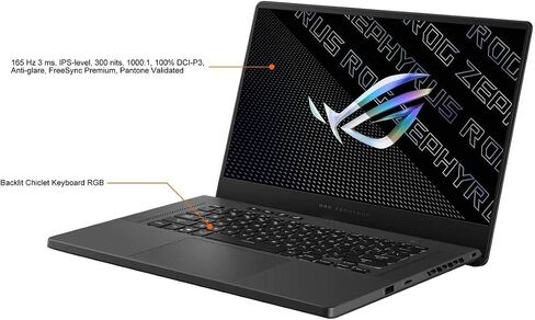 Asus ROG Zephyrus G15 15.6'' 165Hz QHD (2560x1440) Slim Gaming Laptop, 8 Cores AMD Ryzen 9 5900HS, GeForce RTX 3060, 100 Percent DCI-P3 Pantone, RGB Backlit KB, Wi-Fi 6 (40GB RAM 1TB PCIe SSD) in Saudi Arabia