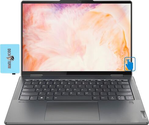 Lenovo Yoga 7i 14.0" 2.2K IPS Touchscreen (2240x1400) 2-in-1 Laptop 12th Gen (Intel i5-1235U 10-Core, 8GB LPDDR5, 1TB PCIe SSD, Intel Iris Xe, Backlit KYB, FP, WiFi 6, Win 11 Pro) w/Hub (82QE00) in Saudi Arabia