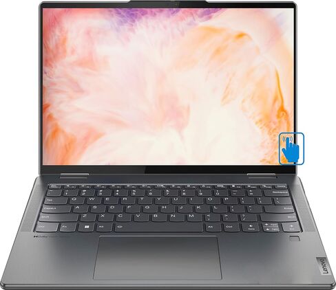 Lenovo Yoga 7i 14.0" 2.2K IPS Touchscreen (2240x1400) 2-in-1 Laptop 12th Gen (Intel i5-1235U 10-Core, 8GB LPDDR5, 1TB PCIe SSD, Intel Iris Xe, Backlit KYB, FP, WiFi 6, Win 11 Pro) w/Hub (82QE00) in Saudi Arabia