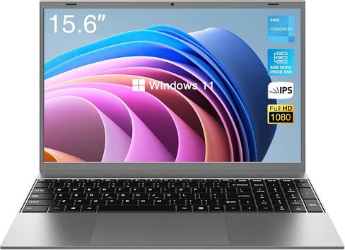 لاب توب ويندوز 11، BiTECOOL 2022 جديد 15.6 بوصة شاشة اي بي اس فل اتش دي، انتل سيليرون J4125 رباعي النواة، ذاكرة رام 8 جيجا و256 جيجا اس اس دي، BT4.2، 2.4/5G واي فاي، لوحة مفاتيح بالحجم الكامل، نحيف in Kuwait