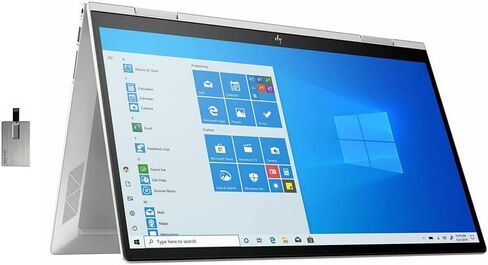 2022 HP Envy X360 2-in-1 15.6" FHD Touchscreen Laptop Computer, Intel Core i7-1165G7, 16GB RAM, 512GB PCIe SSD, Backlit Keyboard, Iris Xe Graphics, B&O Audio, Windows11, Silver, (Renewed) in Kuwait