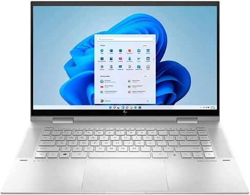 2022 HP Envy X360 2-in-1 15.6" FHD Touchscreen Laptop Computer, Intel Core i7-1165G7, 16GB RAM, 512GB PCIe SSD, Backlit Keyboard, Iris Xe Graphics, B&O Audio, Windows11, Silver, (Renewed) in Kuwait