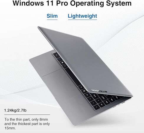 كمبيوتر محمول BiTECOOL Windows 11، كمبيوتر محمول خفيف الوزن بشاشة 14 بوصة عالية الدقة وذاكرة وصول عشوائي 6 جيجابايت و128 جيجابايت SSD Intel Celeron J4005 كمبيوتر محمول ثنائي النواة مع 2.4 جيجا واي فاي وبلوتوث وكاميرا ويب وعمر بطارية طويل in Kuwait