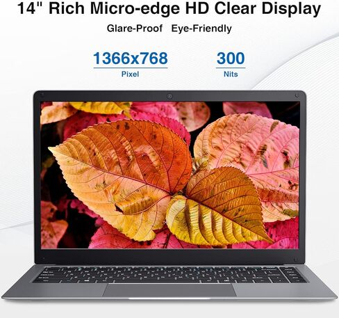 كمبيوتر محمول BiTECOOL Windows 11، كمبيوتر محمول خفيف الوزن بشاشة 14 بوصة عالية الدقة وذاكرة وصول عشوائي 6 جيجابايت و128 جيجابايت SSD Intel Celeron J4005 كمبيوتر محمول ثنائي النواة مع 2.4 جيجا واي فاي وبلوتوث وكاميرا ويب وعمر بطارية طويل in Kuwait