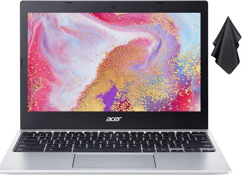 جهاز Chromebook الرائد 2022 من Acer للأعمال والطلاب، شاشة عالية الدقة مقاس 11.6 بوصة، معالج MediaTek MT8183C ثماني النواة، ذاكرة وصول عشوائي سعتها 4 جيجابايت، eMMC سعة 32 جيجابايت، USB من النوع C، عمر بطارية يصل إلى 15 ساعة، نظام تشغيل Chrome + قطعة قماش  in Saudi Arabia
