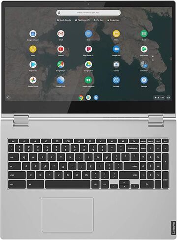 لينوفو لابتوب كروم بوك C340 2 في 1، شاشة لمس 15.6 انش FHD (1920 × 1080)، معالج انتل بنتيوم جولد 4417U، ذاكرة RAM DDR4 سعة 4GB، SSD 32GB، نظام تشغيل كروم، 81T90003US، رمادي معدني in Kuwait