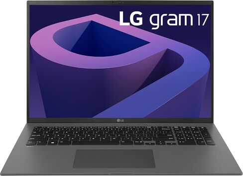 LG Gram (2022) 17Z90Q Ultra Lightweight Laptop, 17" (2560 x 1600) IPS Display, Intel Evo 12th Gen i5 1240P Processor, 16GB LPDDR5, 512GB NVMe SSD, FHD Webcam, WiFi 6E, Thunderbolt 4, Windows 11, Gray in Saudi Arabia