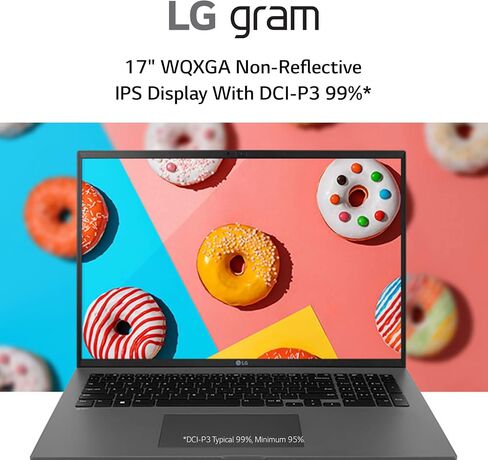 LG Gram (2022) 17Z90Q Ultra Lightweight Laptop, 17" (2560 x 1600) IPS Display, Intel Evo 12th Gen i5 1240P Processor, 16GB LPDDR5, 512GB NVMe SSD, FHD Webcam, WiFi 6E, Thunderbolt 4, Windows 11, Gray in Saudi Arabia