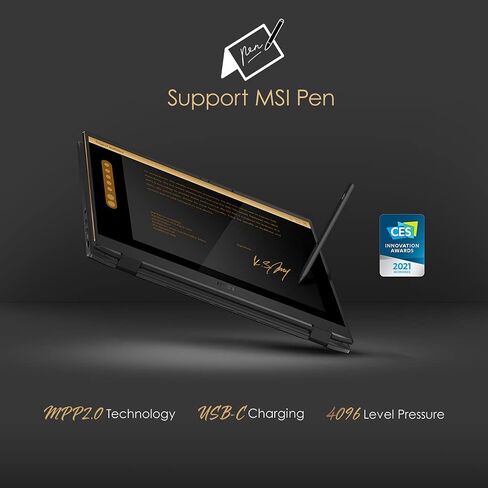 MSI لابتوب ساميت E16 فليب ايفو 16 انش QHD+ لمس رفيع للغاية 2 في 1 انتل كور i5-1155G7 ايريس اكس اي 16GB LPDDR4X 512GB NVMe SSD ويندوز 10 برو (A11MT-027) in Saudi Arabia