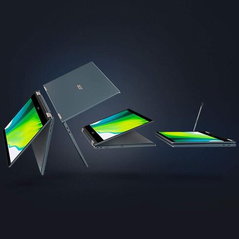 Acer Spin 7, 14" FHD Touch Display, Qualcomm Snapdragon 8cx Gen 2 5G Compute Platform, 8GB LPDDR4X, 512GB Universal Flash Storage, 5G, 4G LTE, Wi-Fi, Backlit KB, FPR, Antimicrobial, SP714-61NA-S1QA in Saudi Arabia